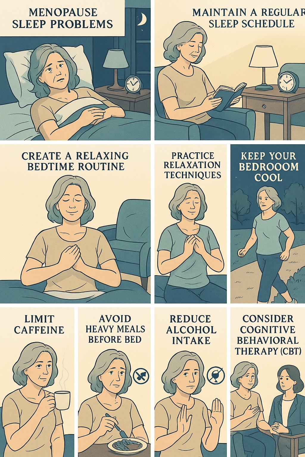 폐경기 수면장애 관련 이미지