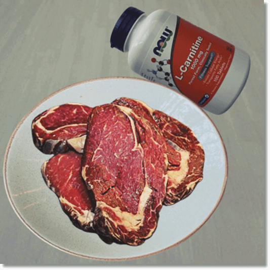카르니틴 많은 음식, 소고기와 보충제