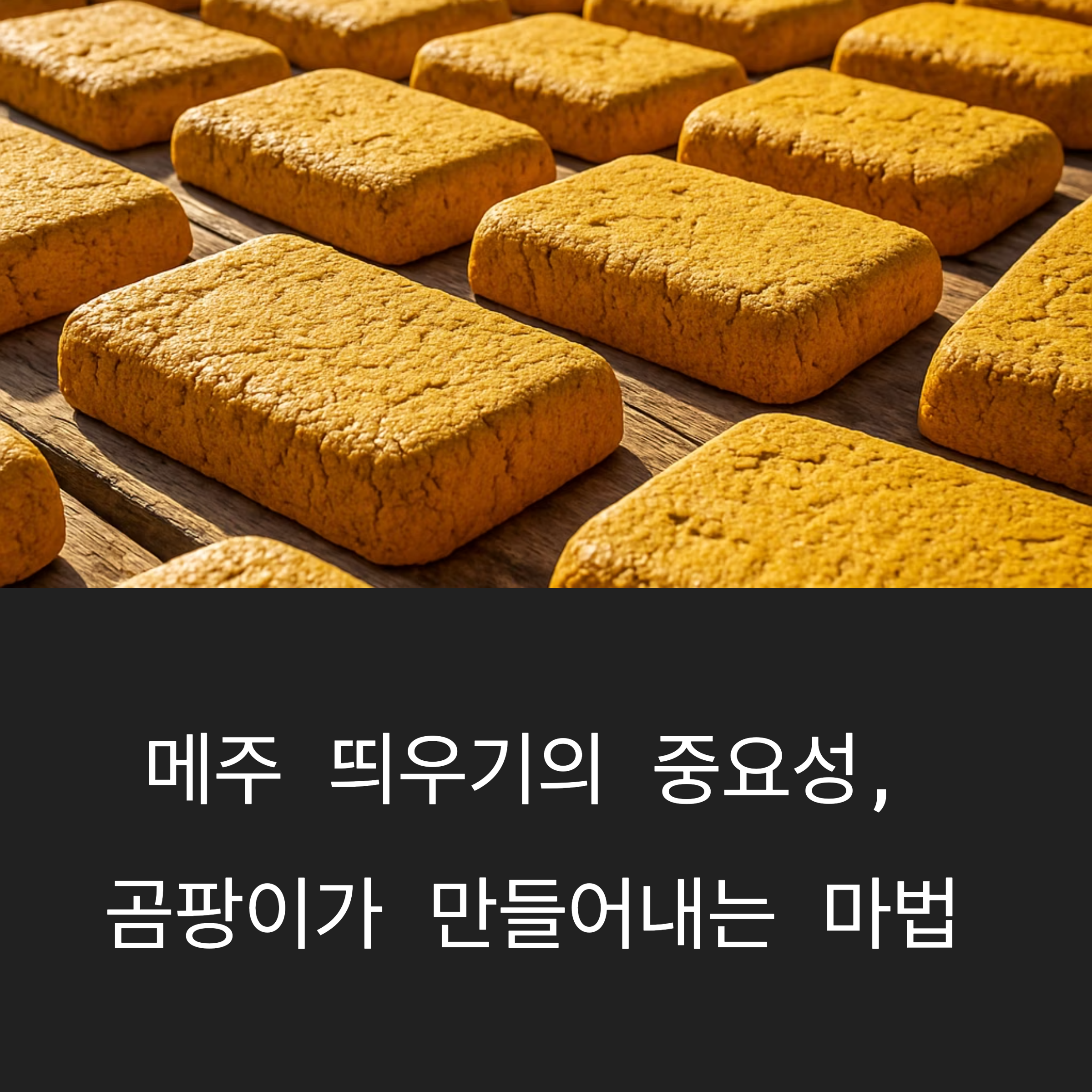 메주 띄우기의 중요성, 곰팡이가 만들어내는 마법