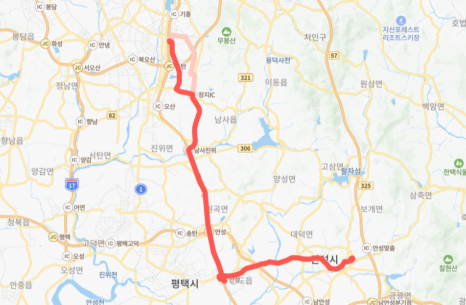 안성-화성-8202번-버스-노선-지도