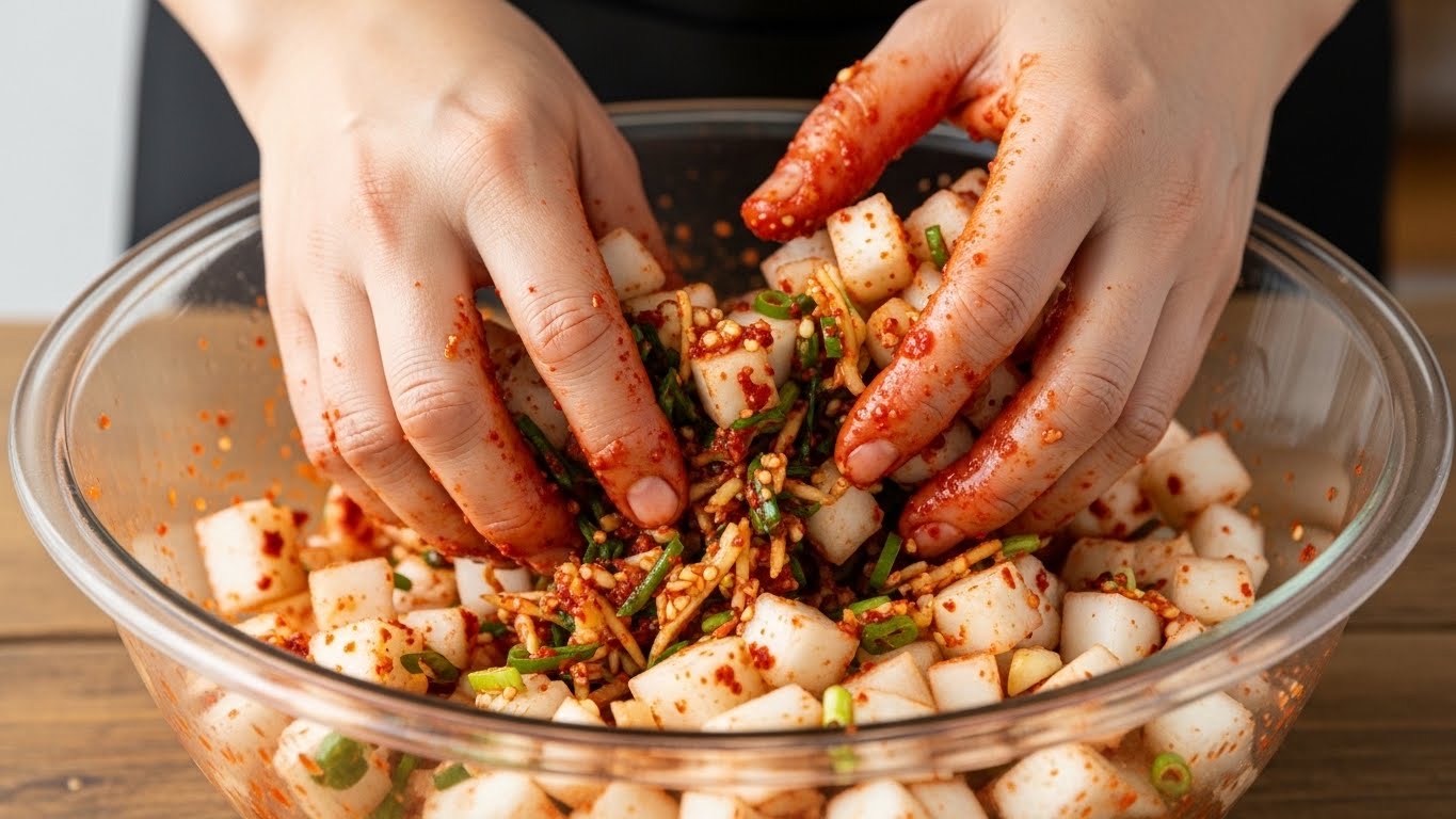 깍두기 맛있게 담는법
