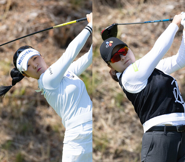 예원 프로, 준우승한 홍정민 프로가 최종라운드에서 경기하는 모습