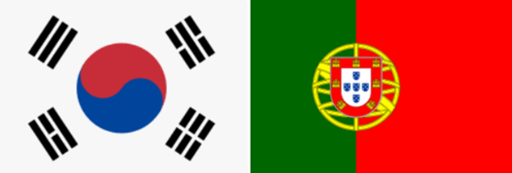 대한민국-포르투갈-국기