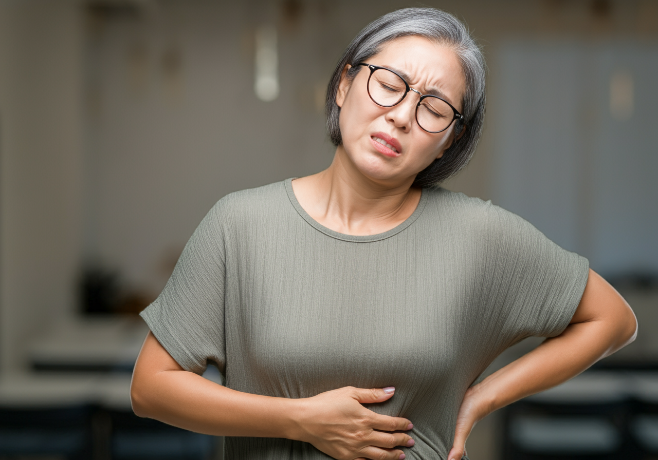 오른쪽 갈비뼈 아래 통증