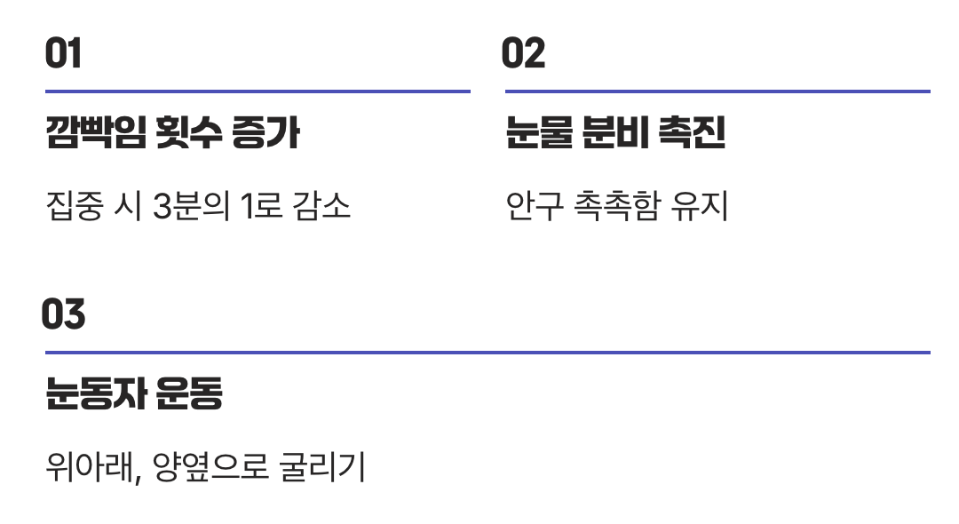 잊고 있던 습관, 의식적으로 눈 깜빡이기