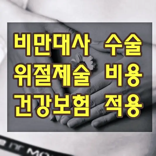 비만대사 수술 위절제술 비용 건강보험 적용