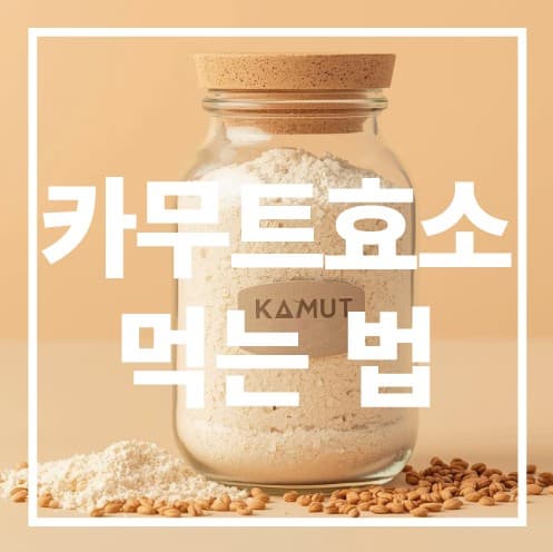 카무트 효소 먹는 법