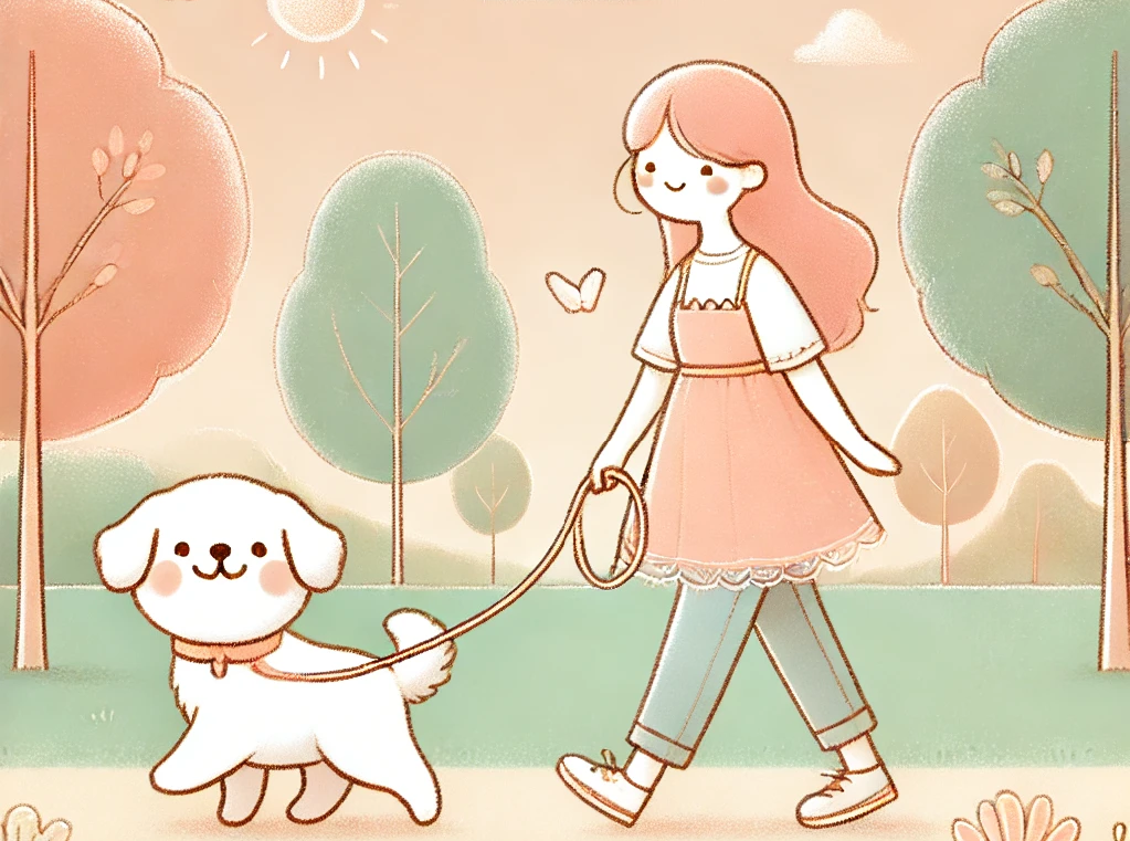 강아지와 산책 관련 이미지