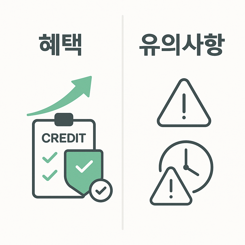 신용사면 혜택 및 유의사항