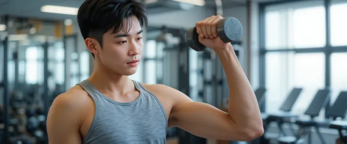 재활 운동 중인 남성