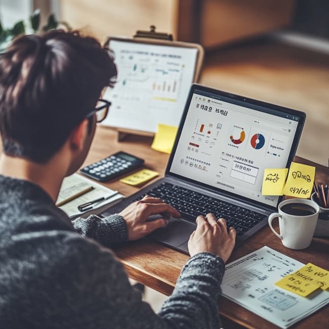 재테크 블로그 수익 구조를 요약한 실사 스타일 테이블 이미지