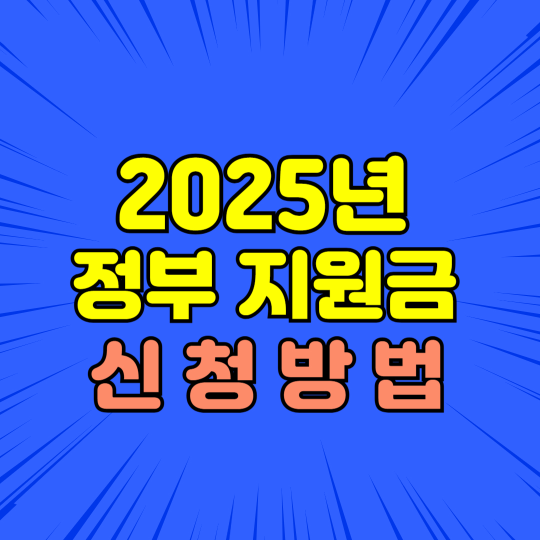 2025년 정부 지원금 최신 정보 총정리