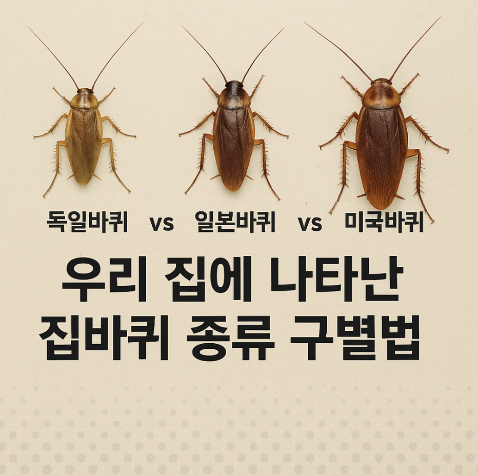 독일바퀴 vs 일본바퀴 vs 미국바퀴, 우리 집에 나타난 집바퀴 종류 구별법