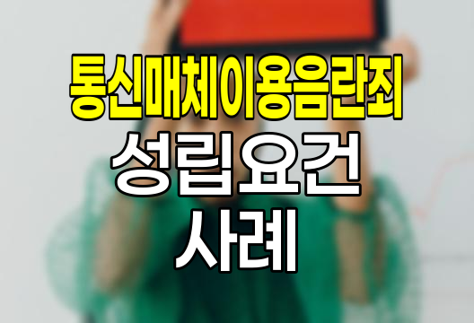 통신매체이용음란죄 성립요건과 대표사례 분석