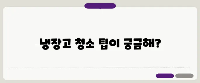 냉장고 청소하는 방법 냄새 없이 깨끗하게