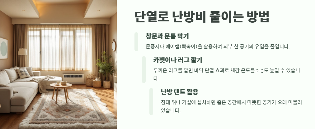 단열로 난방비 줄이는 방법