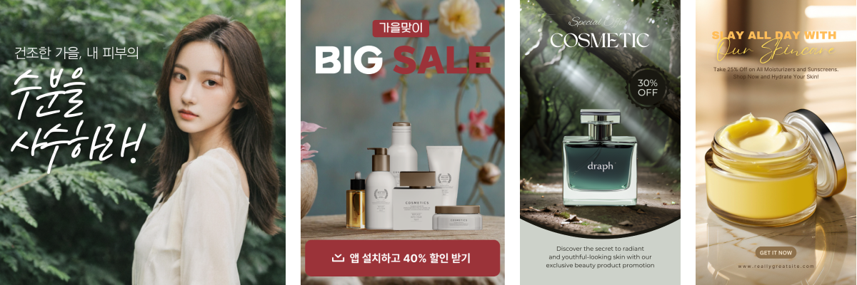 드랩아트로 만든 광고 배너 이미지