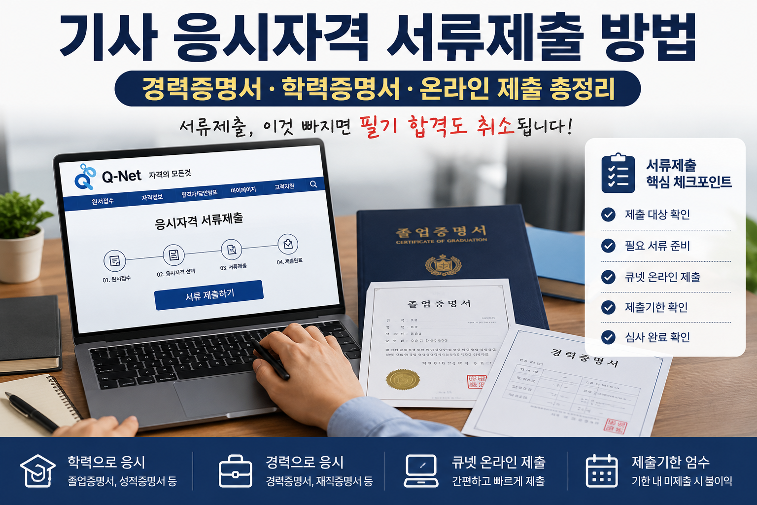 기사 응시자격 서류제출 방법