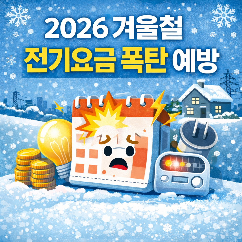 2026 겨울철 전기요금 폭탄을 막는 실전 절약 전략! 피크 시간 피하기, 고효율 가전, 방풍 커튼 등으로 전기세 부담을 확 줄여보세요. 실사용자 후기와 체크리스트까지 완벽 정리된 정보 제공.
