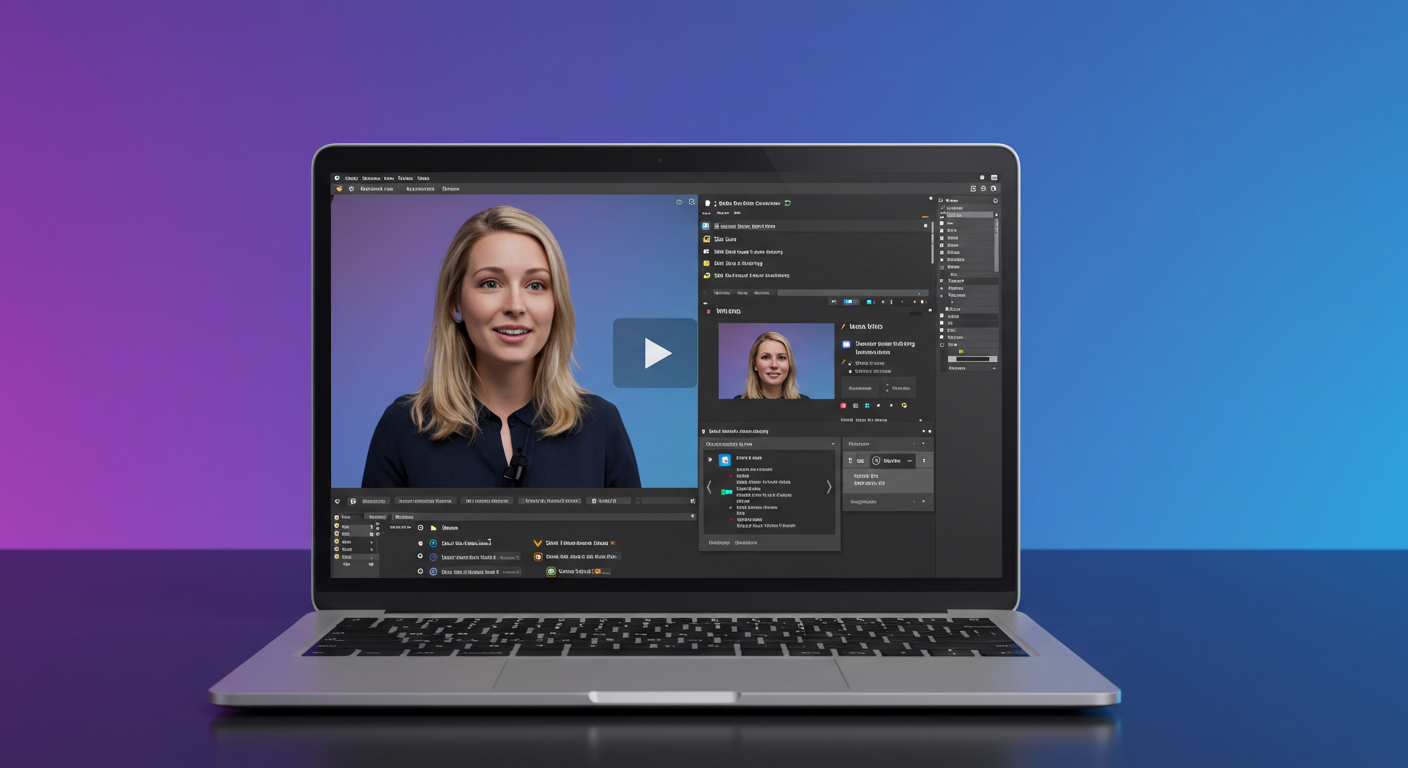 Synthesia로 자동 제작된 영상 콘텐츠 장면