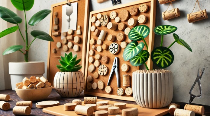 @코르크 마개 재활용 인테리어 소품 이미지