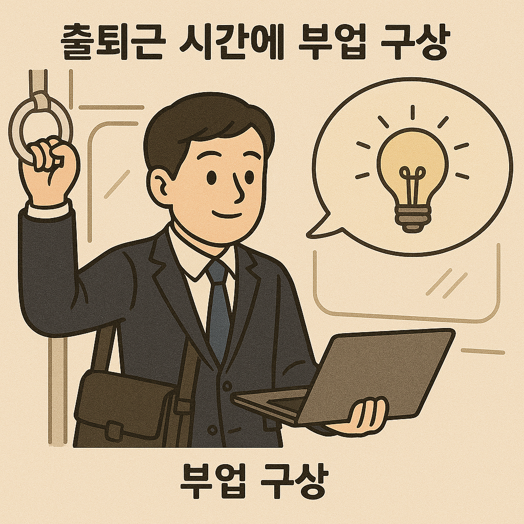 출퇴근 시간 사이드잡 전략 관련 이미지