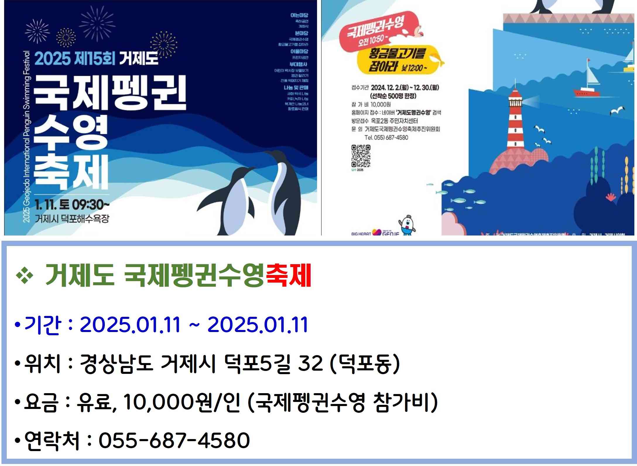 거제도 국제펭귄수영 축제