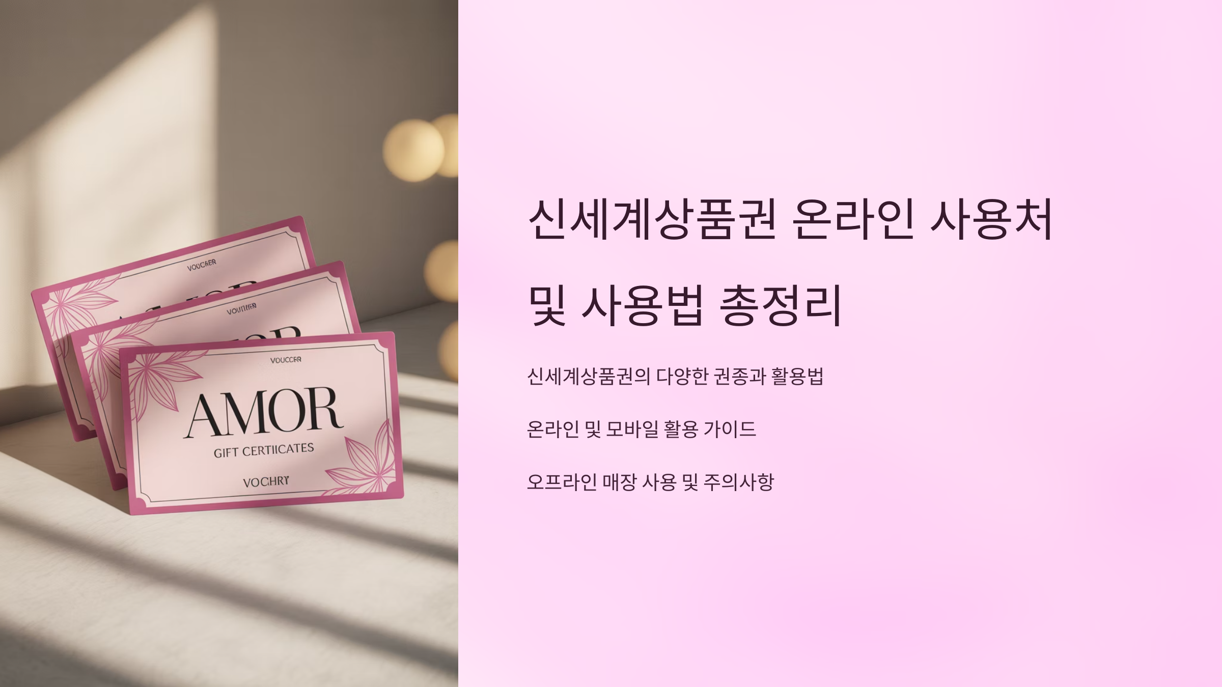 신세계상품권 온라인 사용처 및 사용법