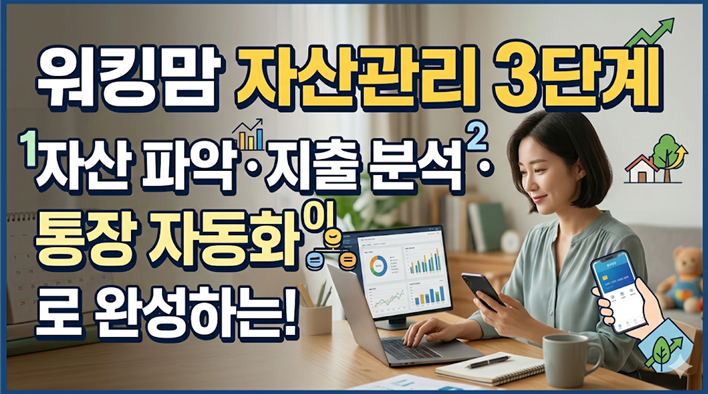 자산 파악&middot;지출 분석&middot;통장 자동화로 완성하는 워킹맘 자산관리 3단계