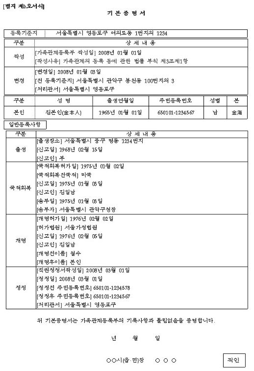 기본증명서 인터넷발급 따라하기