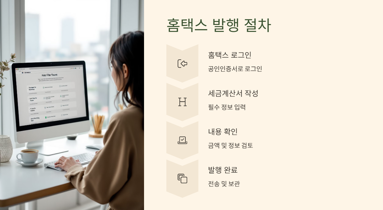 홈택스를 통한 발행 절차