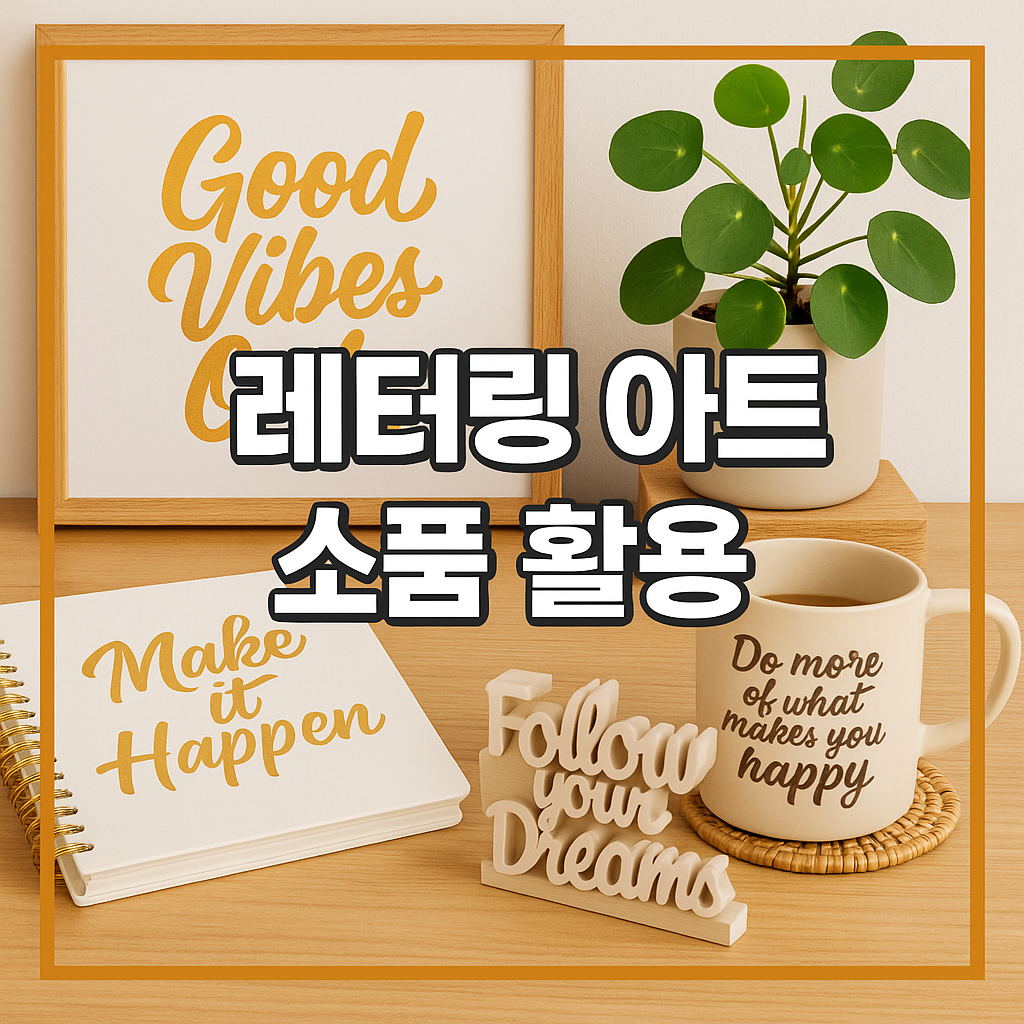 레터링 아트 소품 활용