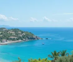 명상음악을 들으며 바다 풍경을 바라본다