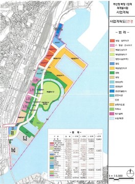 부산광역시청 홈페이지 부산 북항개발 관련 지형도면 캡쳐