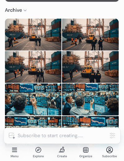 미드저니로 생성한 이미지와 모바일 환경