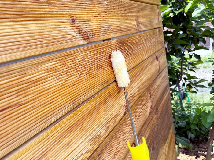 오일스테인-롤러사용