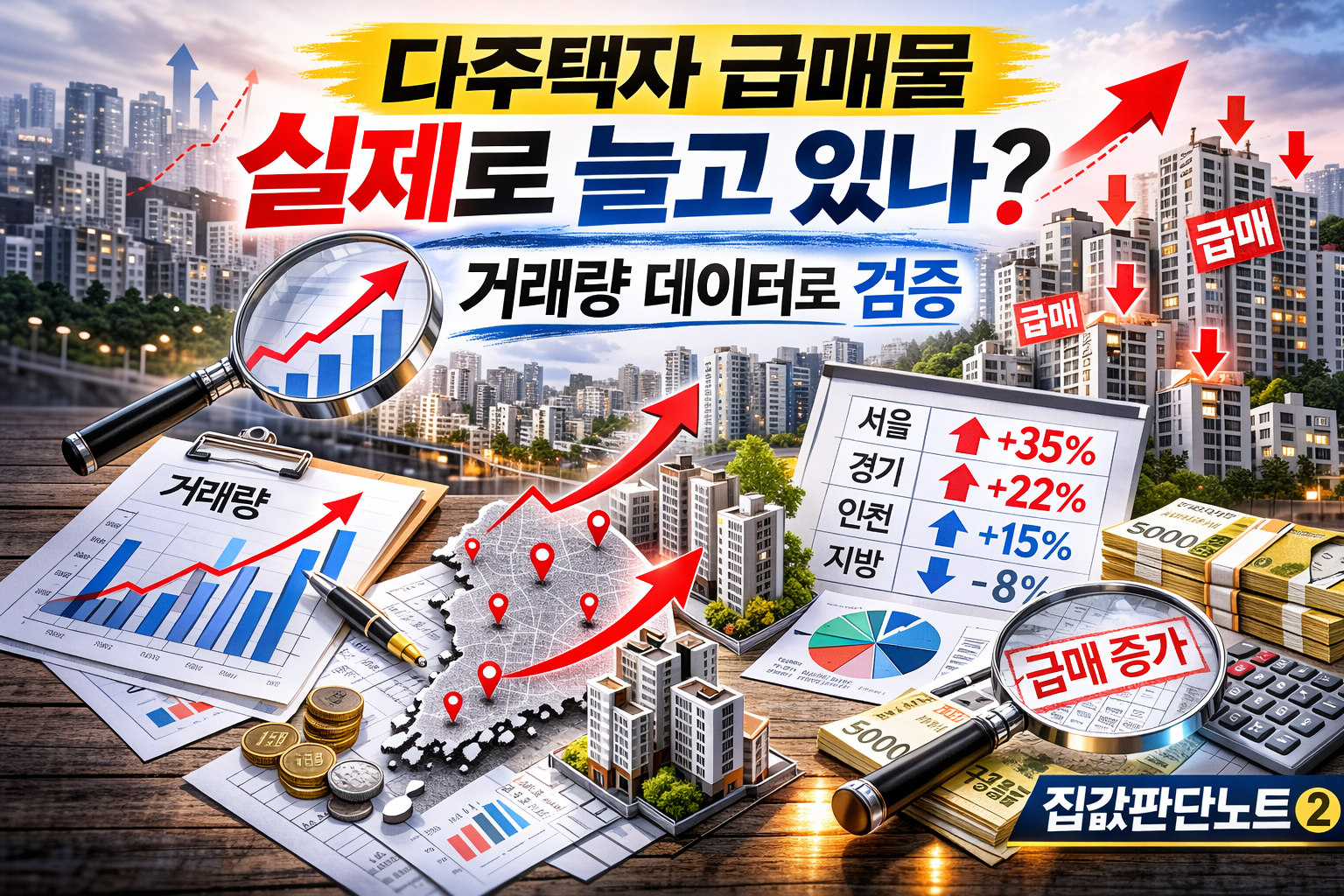 2026년 지역별 아파트 거래량 통계와 다주택자 급매물 증가 여부를 데이터로 검증하는 집값판단노트 분석 이미지