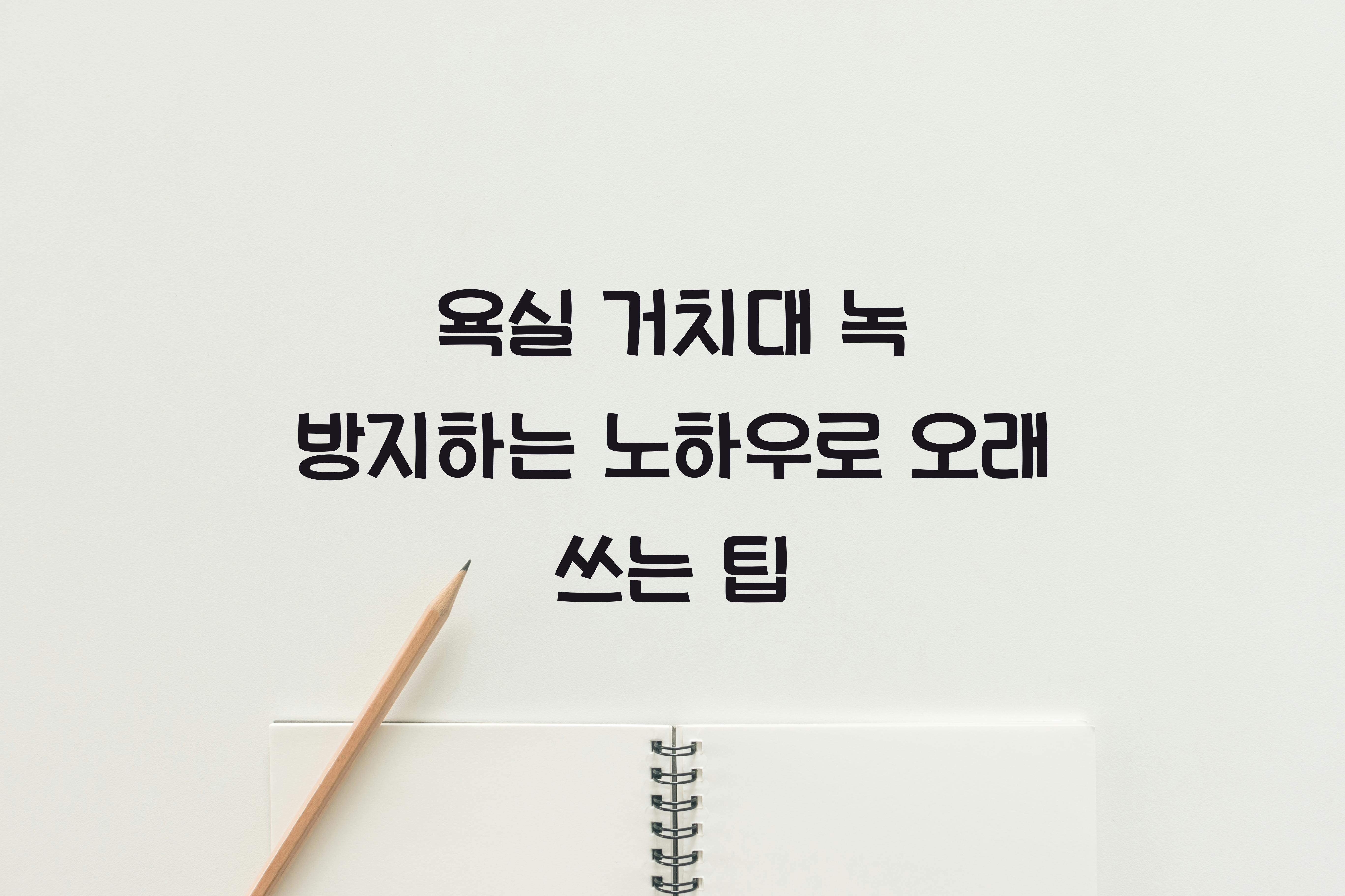 욕실 거치대 녹 방지하는 노하우