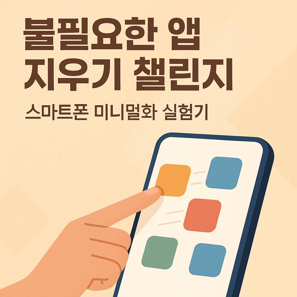 불필요한 앱 지우기 챌린지｜스마트폰 미니멀화로 삶을 바꾸는 방법