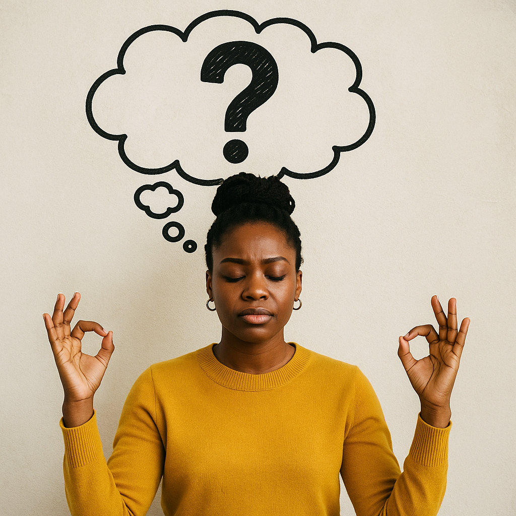 명상하는 여자 사진