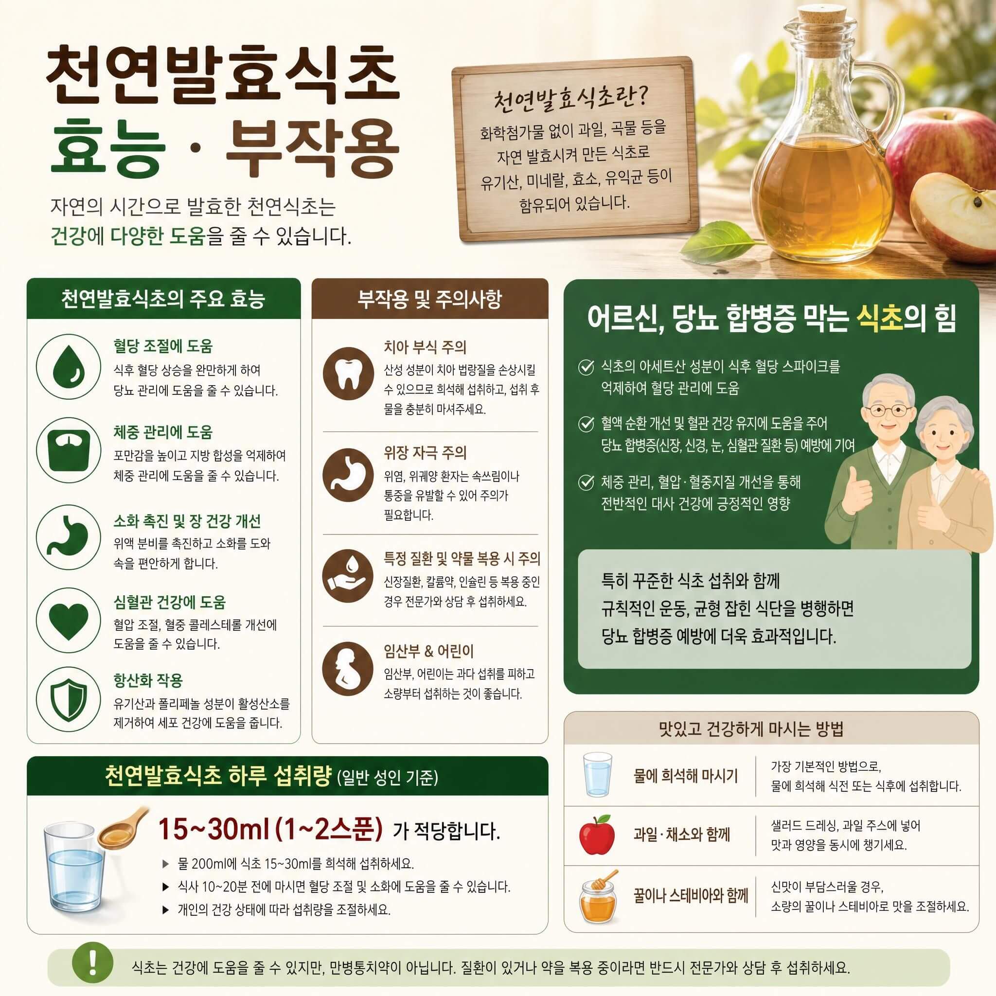 천연발효식초 효능, 부작용