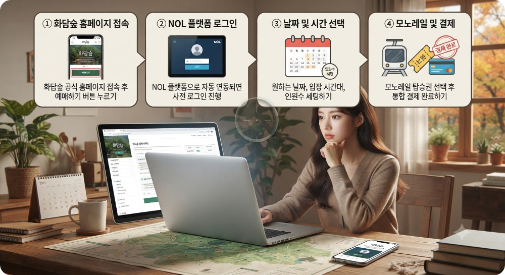 화담숲 예약하기 ai 이미지