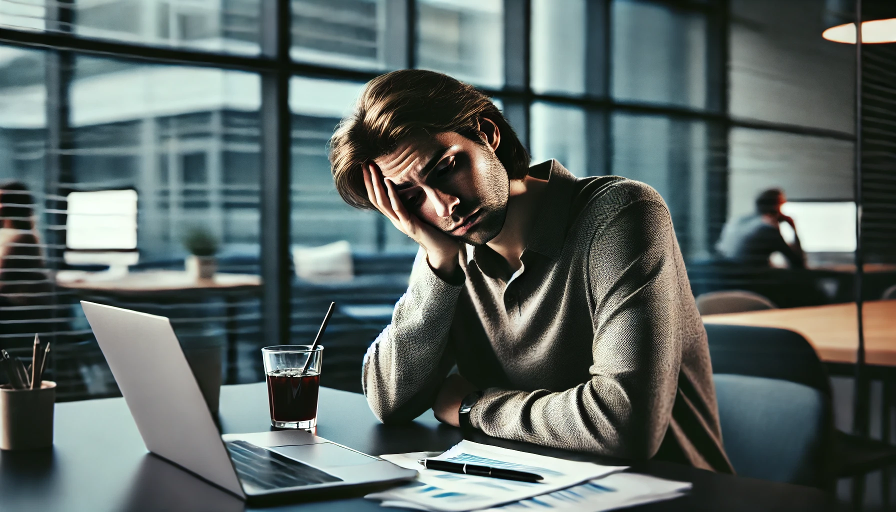 일상 속 피로에 지친 현대인