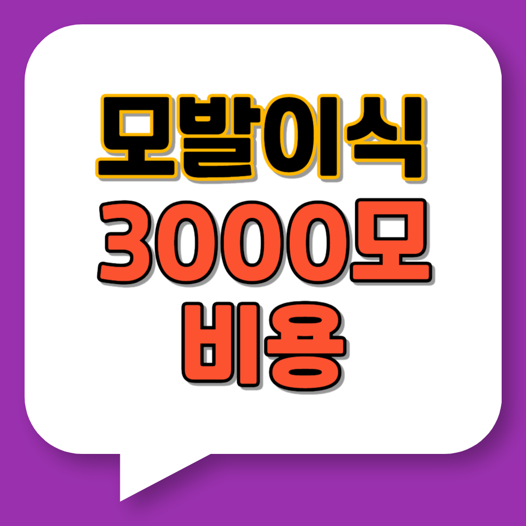 모발이식 3000모 비용