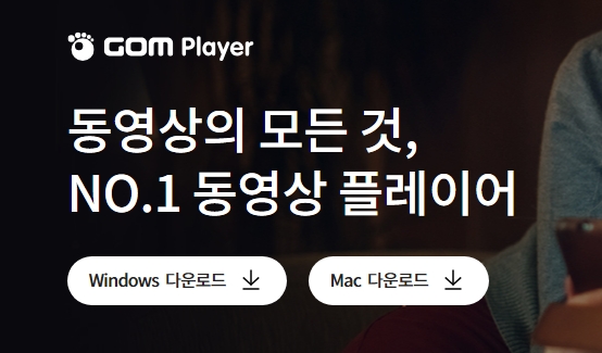 곰플레이어 윈도우 버전과 맥 버전 선택 버튼