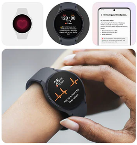 Samsung Galaxy Watch (혈압 및 수면 상태 확인 화면)