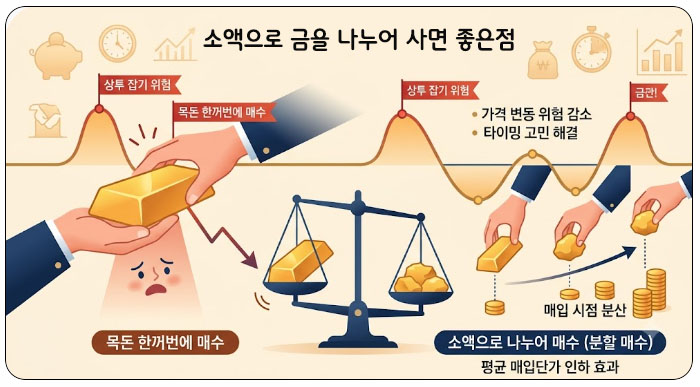 소액으로 금을 나누어 사면 좋은 점 (분할 매수 효과)