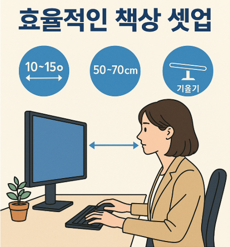 눈 건강을 위한 모니터 위치 가이드