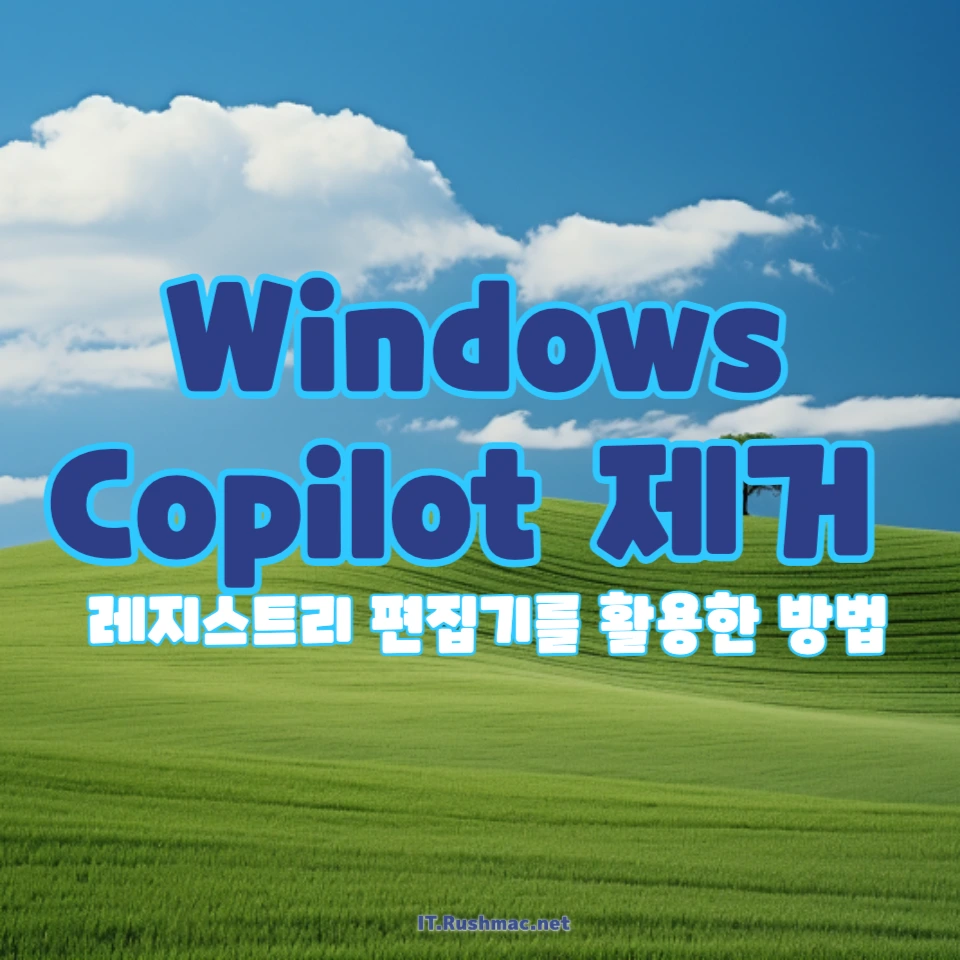 윈도우11에서 Windows Copilot 제거 및 비활성화