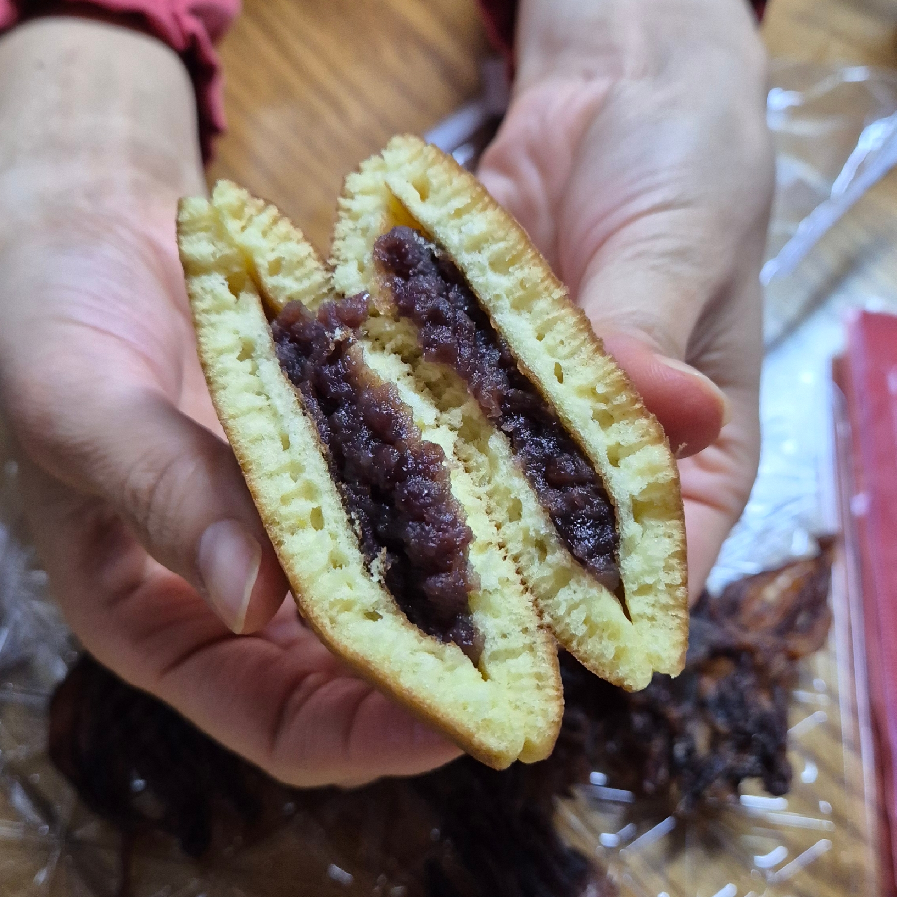 삼립 도라야키 빵 속안